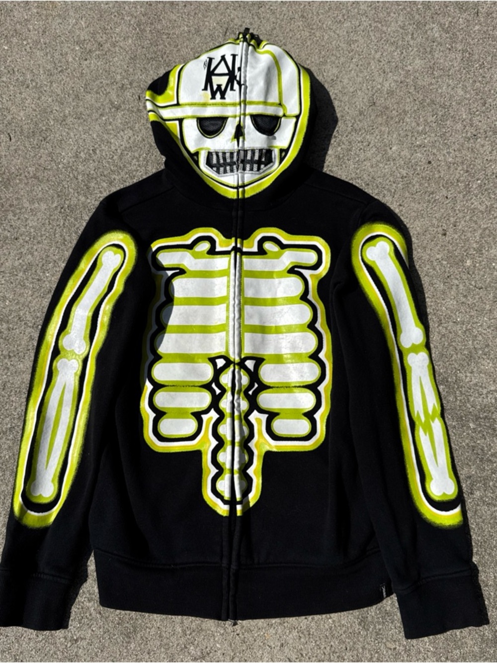 Vintage Tony Hawk Hoodie Sweatshirt Bones Youth M 2000s Skate Skeleton